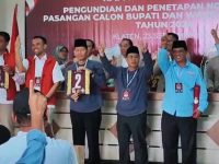 Tetapkan Nomor Urut Calon, KPU Klaten Gelar Pengundian Nomor Calon