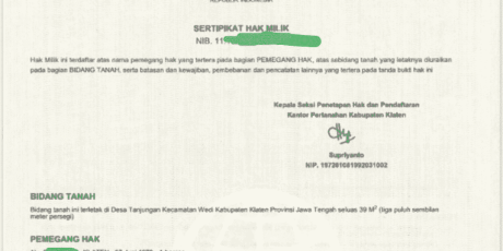 Sertifikat Berubah Jadi Satu Lembar, Ini Penjelasan Kakan BPN Klaten